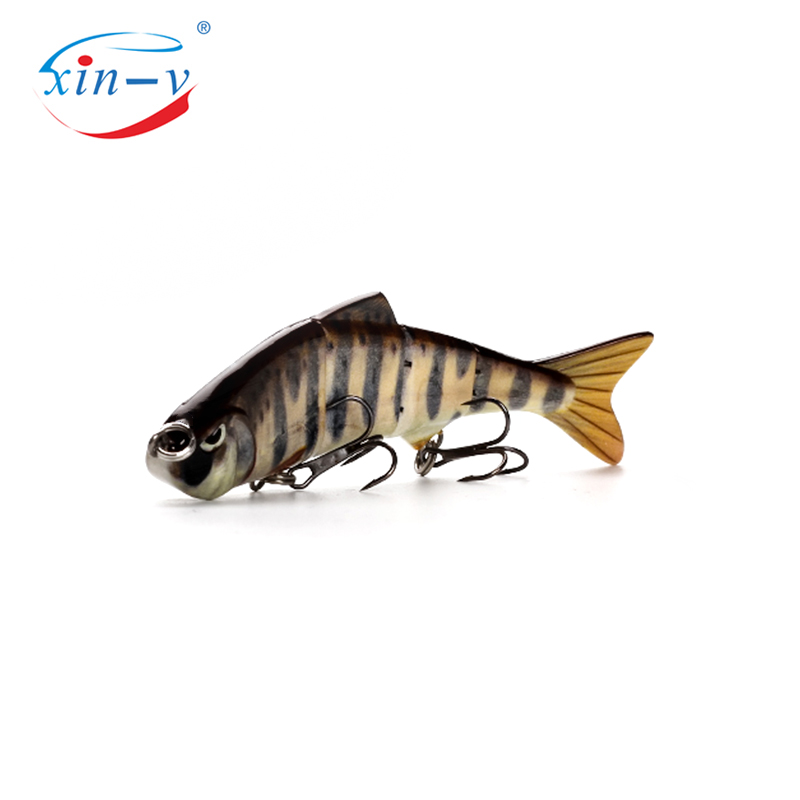 XIN-V Swimbait VMJ04-4 100mm 11g Nexus Prophecy Multi Jointed Section Sinking Swimbait Minnow Fishing Lure Hard Artificial Bait